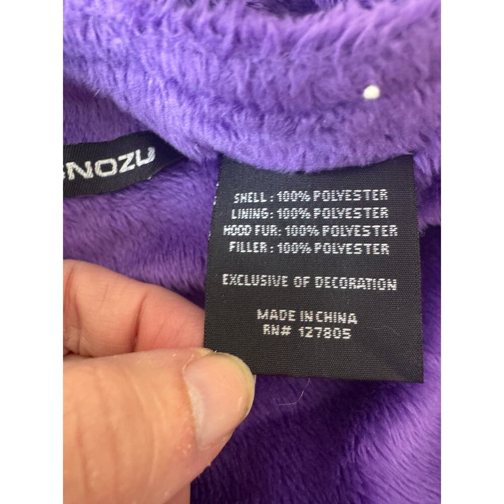 Snozu Kids Puffer Jacket 4T – Purple Teal Ombre Faux-Fur Lined Hooded Coat - Picture 7 of 9